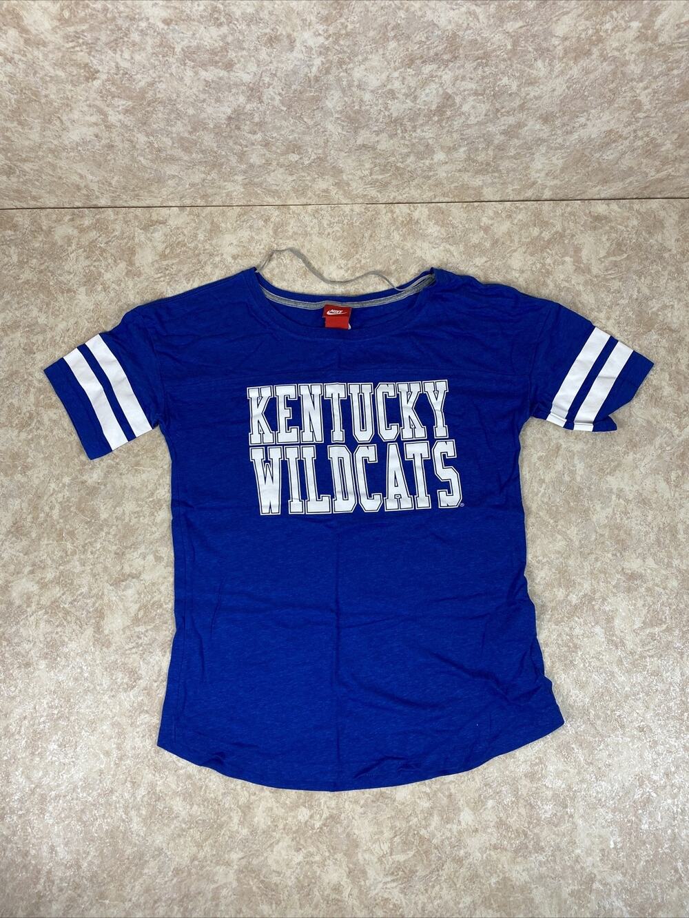 NIKE Kentucky Wildcats T-Shirt Size M Blue w/ White Lettering College NCAA